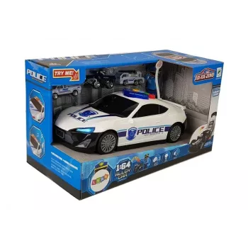 LEAN TOYS Policininko automobilio garažas 2v1 su garsu ir šviesa