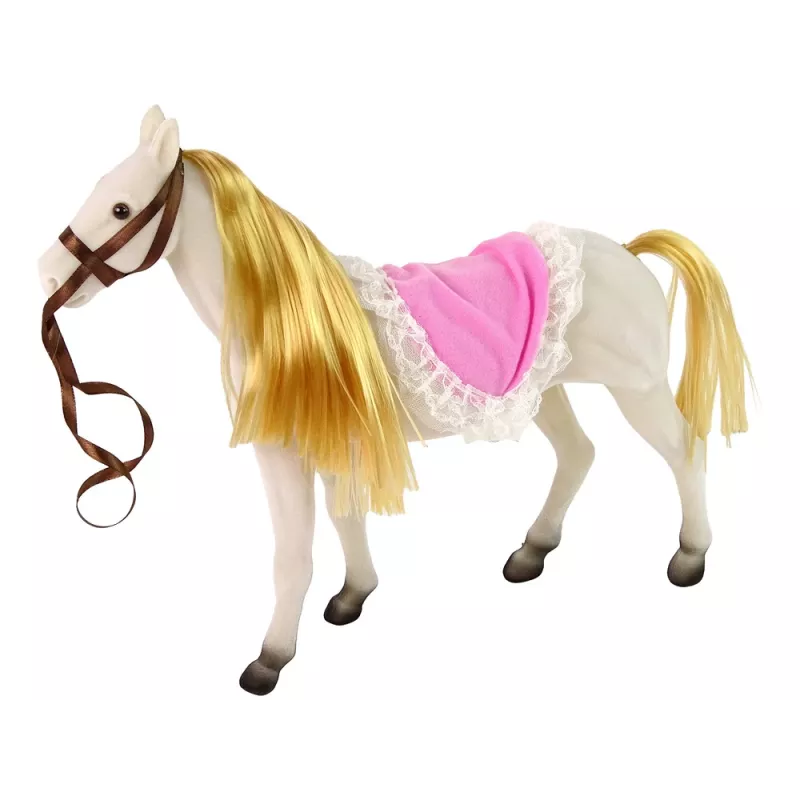 LEAN TOYS Princess Doll with White Pony Figures Accessories