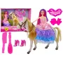 LEAN TOYS Princess Doll with White Pony Figures Accessories