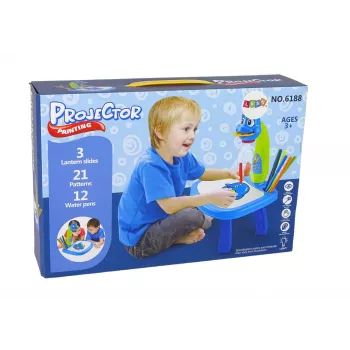 LEAN TOYS Projektorius piešimo mokymuisi Dinozaurų projektorių stalas