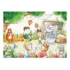 LEAN TOYS Puzzle School for Animals 100 dalių