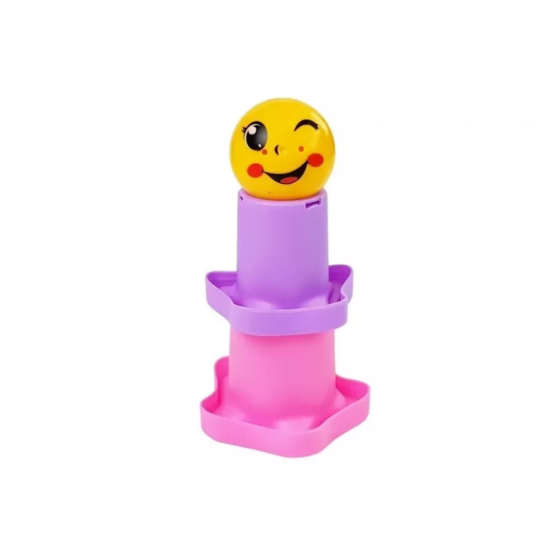 LEAN TOYS Piramidiniai puodeliai kūdikiams Asterisks