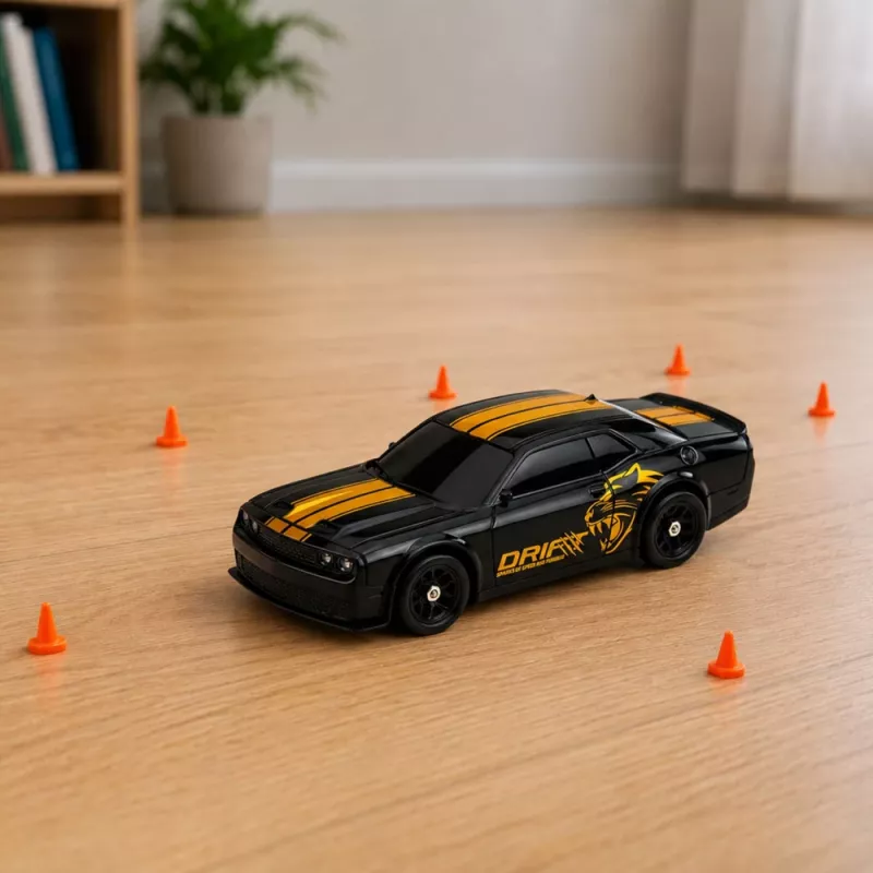 LEAN TOYS RC Drift Sports Car 1:43 4WD keičiamu kėbulu juoda