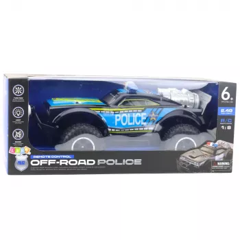 LEAN TOYS RC visureigis policijos automobilis 1:8 juodas