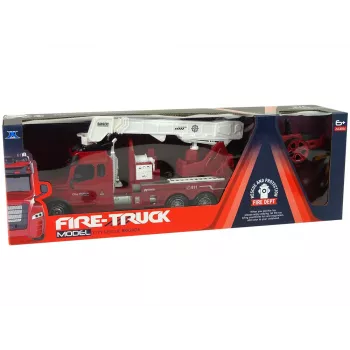 LEAN TOYS Valdomas gaisrinis automobilis 2.4G su šviesomis ir garsais Raudonas
