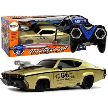 LEAN TOYS nuotoliniu valdymu sportinis automobilis Classic 1:20 Gold Pilot