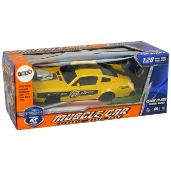 LEAN TOYS valdomas sportinis automobilis Classic 1:20 Yellow Pilot