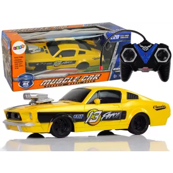 LEAN TOYS valdomas sportinis automobilis Classic 1:20 Yellow Pilot