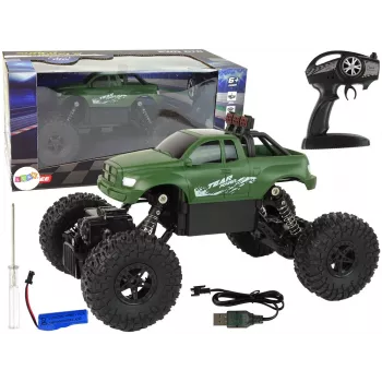 Valdomas automobilis LEAN TOYS R/C 2.4 GHz 1:18 Žalias