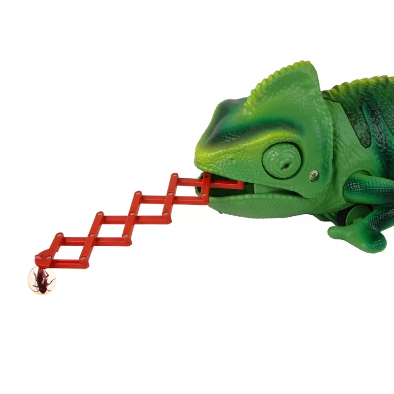 LEAN TOYS nuotolinio valdymo chameleonas su žalia šviesa 28 cm