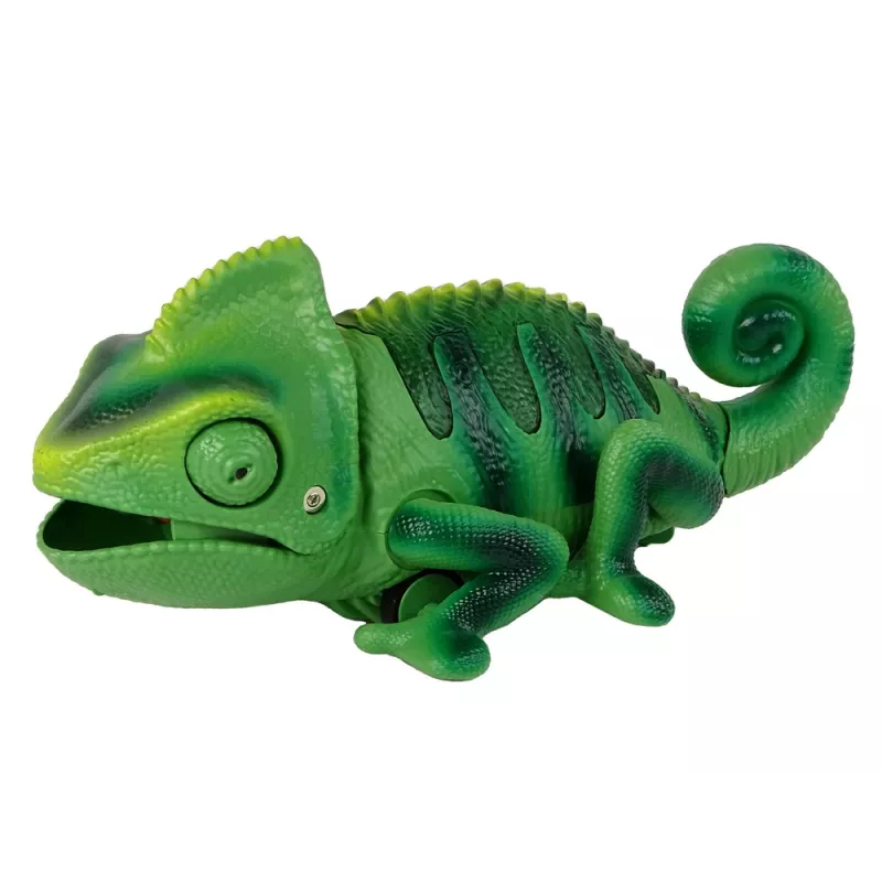 LEAN TOYS nuotolinio valdymo chameleonas su žalia šviesa 28 cm