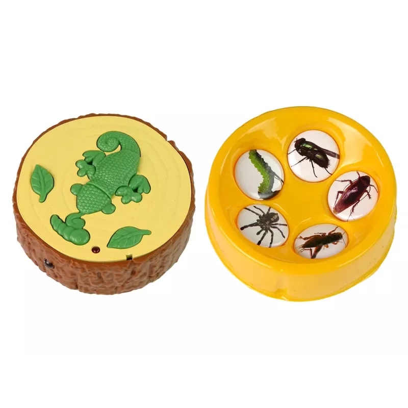 LEAN TOYS nuotolinio valdymo chameleonas su žalia šviesa 28 cm