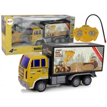 LEAN TOYS nuotolinio valdymo statybinis sunkvežimis 1:24 geltonas