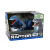 LEAN TOYS nuotoliniu valdymu dinozauras Velociraptor su garsu ir riaumojimu, mėlynas
