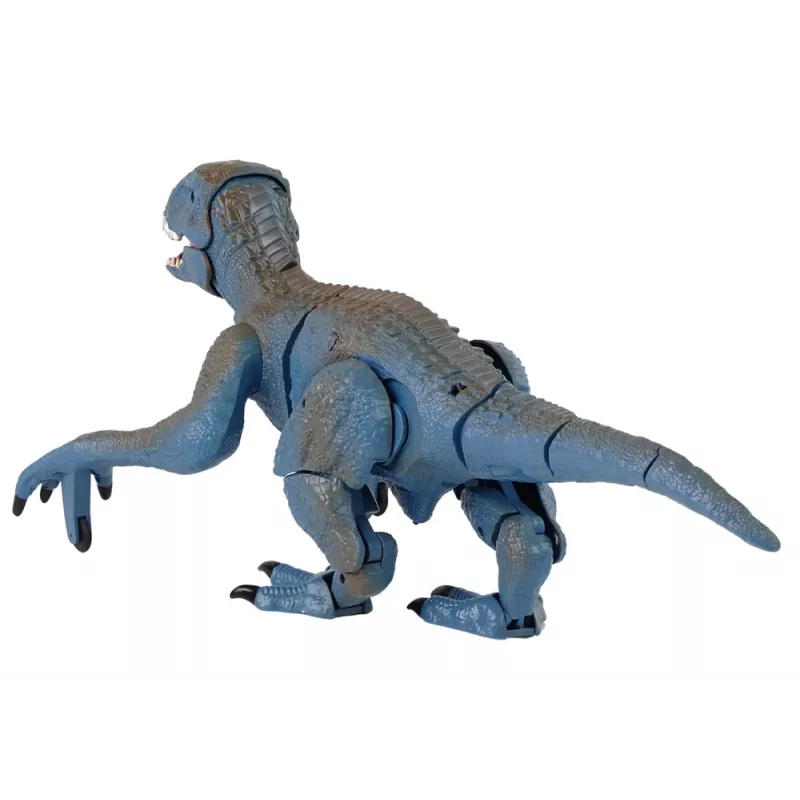 LEAN TOYS nuotoliniu valdymu dinozauras Velociraptor su garsu ir riaumojimu, mėlynas