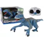 LEAN TOYS nuotoliniu valdymu dinozauras Velociraptor su garsu ir riaumojimu, mėlynas