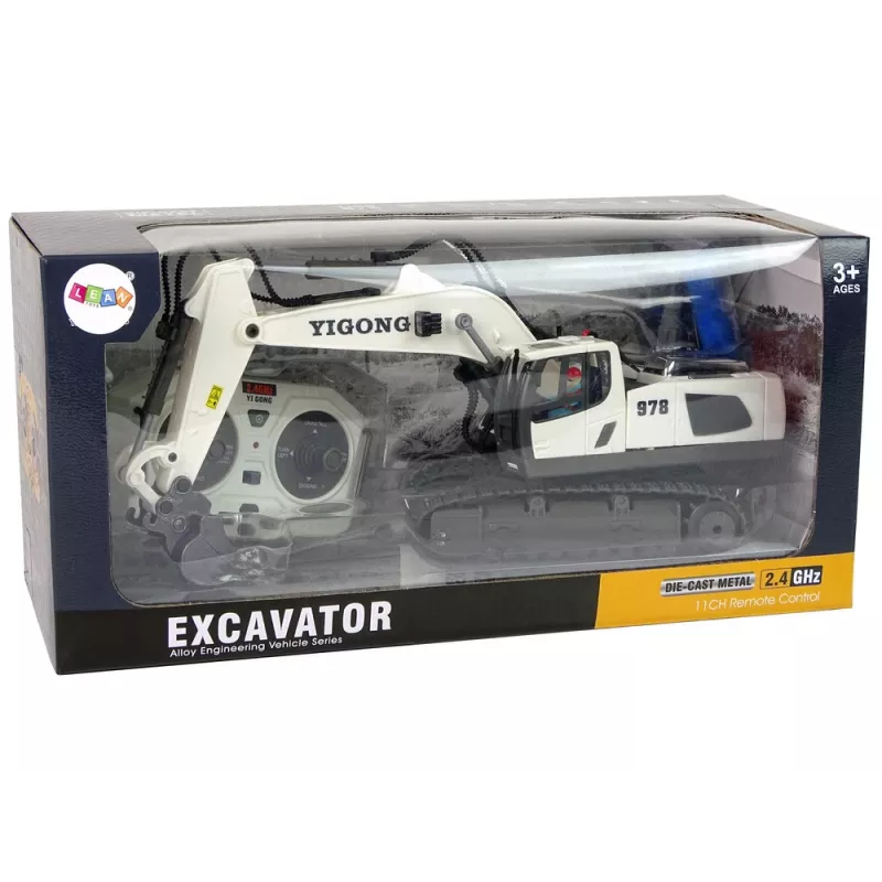 LEAN TOYS nuotolinio valdymo ekskavatorius su vikšriniais ratais 2.4 G Pilot