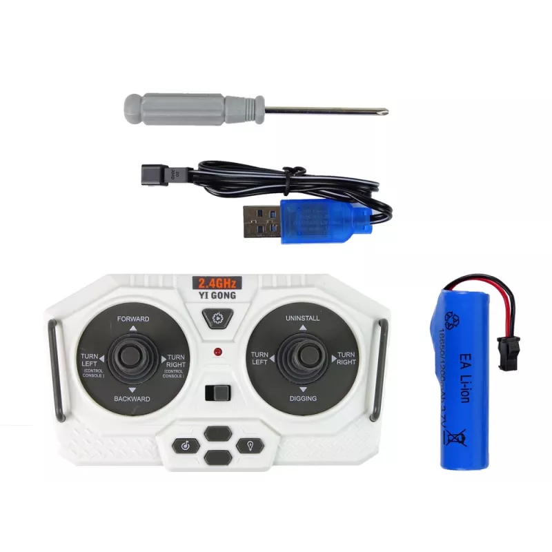 LEAN TOYS nuotolinio valdymo ekskavatorius su vikšriniais ratais 2.4 G Pilot