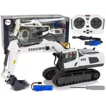 LEAN TOYS nuotolinio valdymo ekskavatorius su vikšriniais ratais 2.4 G Pilot