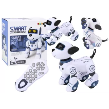 LEAN TOYS nuotolinio valdymo interaktyvus robotas šuo – šoka, dainuoja, programuojamos komandos, mėlynas | DistriNode SA