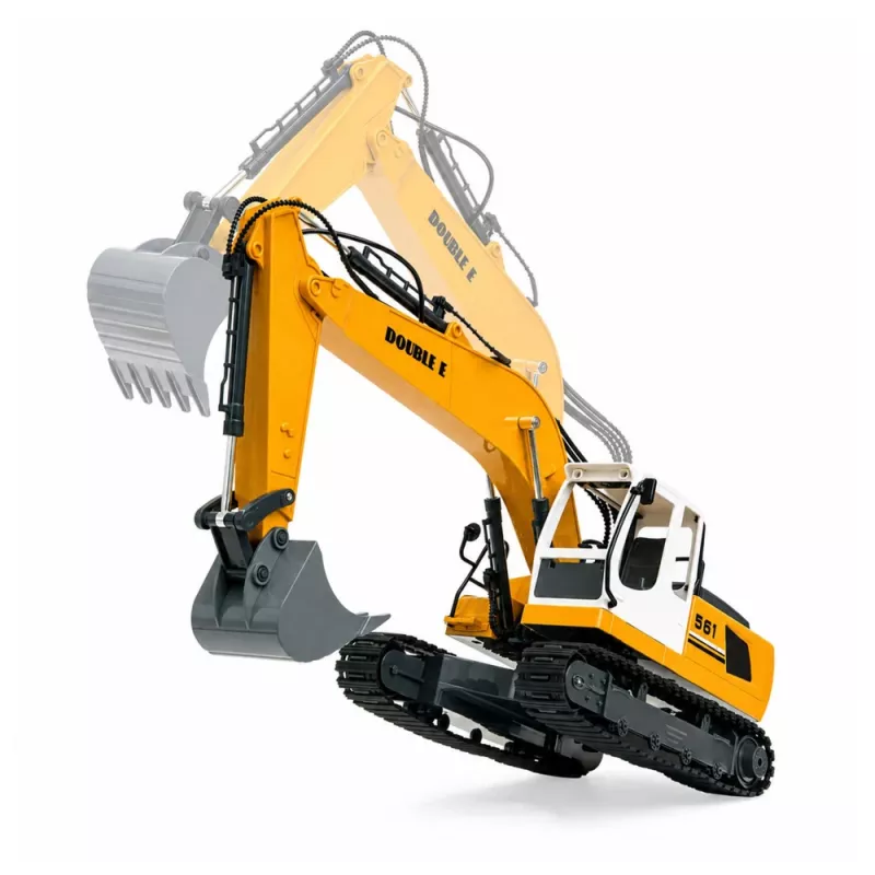LEAN TOYS nuotolinio valdymo vikšrinis ekskavatorius su šviesomis ir garsais, geltonas, 1:16