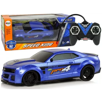 LEAN TOYS nuotolinio valdymo sportinis automobilis 1:24 Racing Blue Tinted Windows