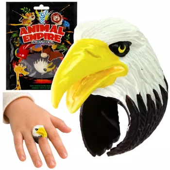 LEAN TOYS Ring on Hand Educational Animals Eagle