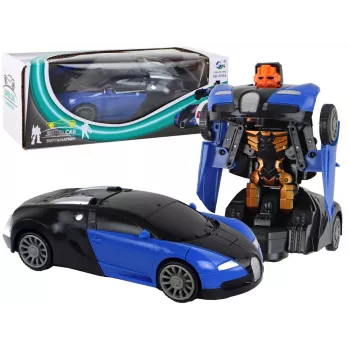 LEAN TOYS Robot Car 2in1 Bugatti Blue Light Effects