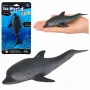 LEAN TOYS Rubber Sea Dolphin Figurine Soft Realistic TPR Dark Gray 17,5 cm