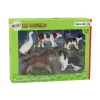 LEAN TOYS Ūkio gyvūnų figūrėlių rinkinys 5 vnt. Arklys, Karvė, Katė, Žąsis, Šuo