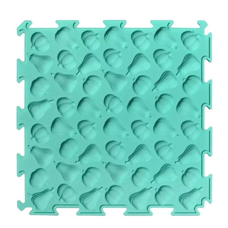 LEAN TOYS Sensory Path Puzzle Tiles Various Structures Colors 24,5 cm 10 pcs.