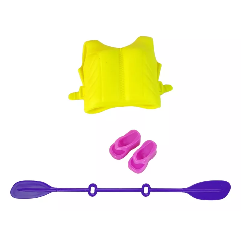 LEAN TOYS Lėlės aksesuarų rinkinys Baidarė Rožinė