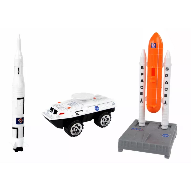LEAN TOYS Figūrėlių rinkinys Space Truck Rocket 15 vnt.