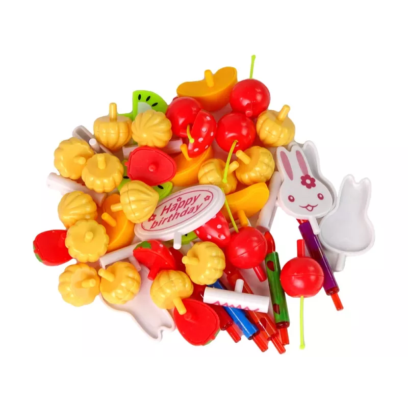 LEAN TOYS Saldumynų, pyragaičių ir sausainių rinkinys su Velcro dekoracijomis „Pasidaryk pats“