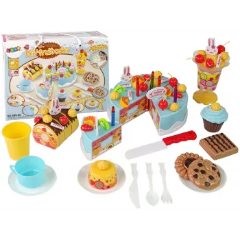 LEAN TOYS Saldumynų, pyragaičių ir sausainių rinkinys su Velcro dekoracijomis „Pasidaryk pats“