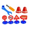 LEAN TOYS Automobilių rinkinys Policija, Gaisrinė, Autovežis, Atsukami automobiliai