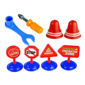 LEAN TOYS Automobilių rinkinys Policija, Gaisrinė, Autovežis, Atsukami automobiliai
