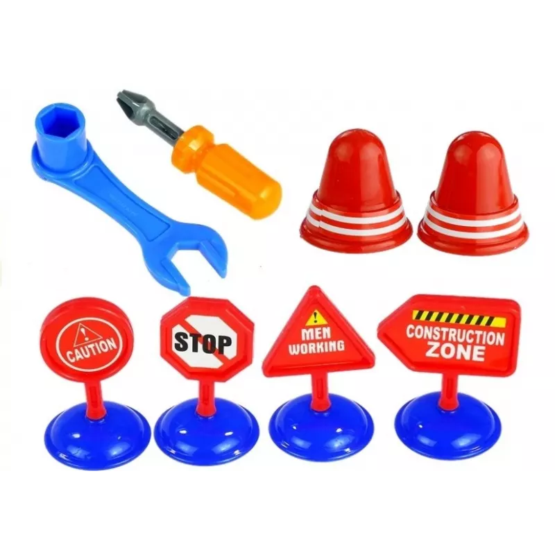 LEAN TOYS Automobilių rinkinys Policija, Gaisrinė, Autovežis, Atsukami automobiliai