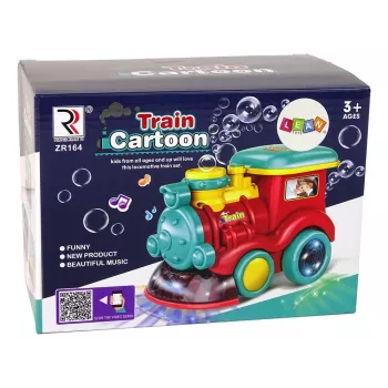 LEAN TOYS Muilo burbulų lokomotyvas su šviesomis ir garsais, mėlynas