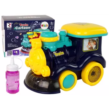 LEAN TOYS Muilo burbulų lokomotyvas su šviesomis ir garsais, mėlynas