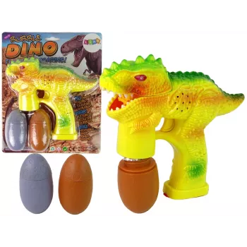 LEAN TOYS Muilo burbulai Dinozauras Burbulų skystis Kiaušinis Geltona