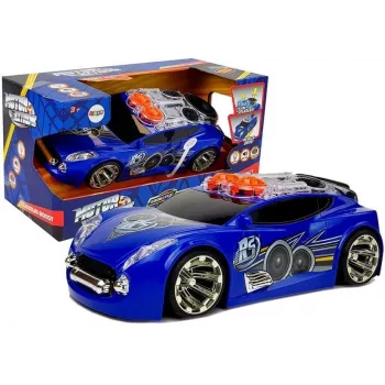 LEAN TOYS Sportinis automobilis DJ su stogo garsiakalbiais, muzika ir šviesomis