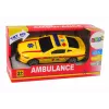 LEAN TOYS Greitosios pagalbos sportinis automobilis su šviesomis ir garsu Geltonas