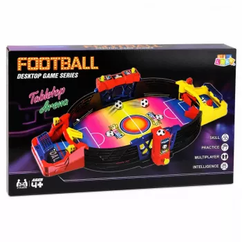 LEAN TOYS stalo futbolas 2 žaidėjams – kompaktiškas foosball su 18 figūrėlių, plieninėmis ašimis ir rezultatų lenta