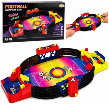 LEAN TOYS stalo futbolas 2 žaidėjams – kompaktiškas foosball su 18 figūrėlių, plieninėmis ašimis ir rezultatų lenta