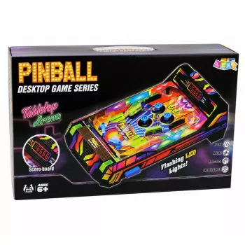 LEAN TOYS Stalo Pinbolas – Elektrinis Pinbolo Žaidimas su LED Taškų Skaitikliu, Garsais ir Mirksinčiais Šviesomis – Įvairių Spalvų, 1 Žaidėjui, Nuo 6 Metų