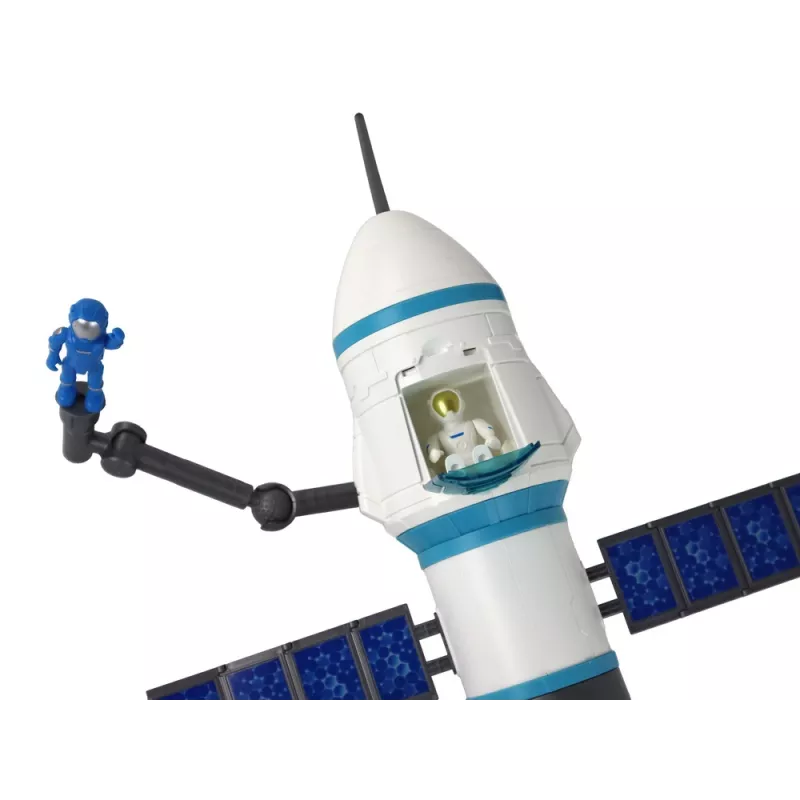 LEAN TOYS Kosminė misija Raketų paleidimo aikštelė su astronautais, 15 elementų