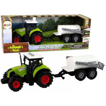 LEAN TOYS Traktorius su priekaba vaikams Ūkio automobilis