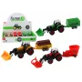 LEAN TOYS Traktorius su Priekaba Ekskavatorius Buldozeris Žemės Ūkio Mašina 3 Spalvos