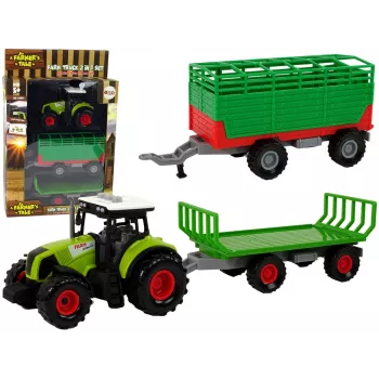 LEAN TOYS Tractor with Trailer Farm Car